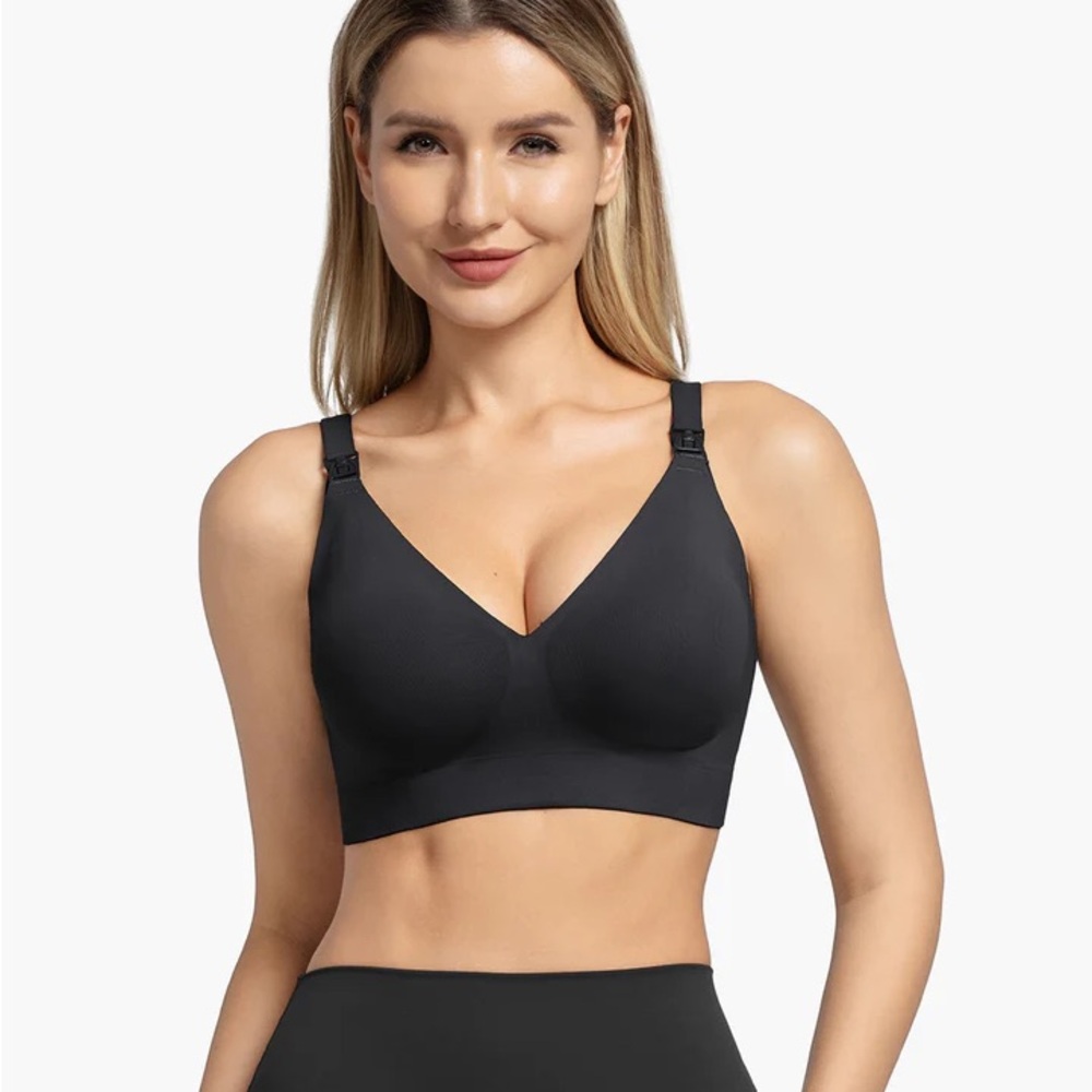 Momcozy Black CoolFit Nursing Bra Size Large NWT